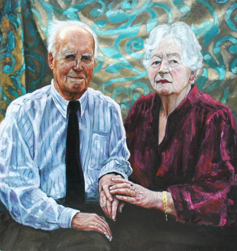 Gerrit en Jo Hiddink – 105 x 100 cm – olieverf op doek – 2007 – particuliere collectie Hiddink