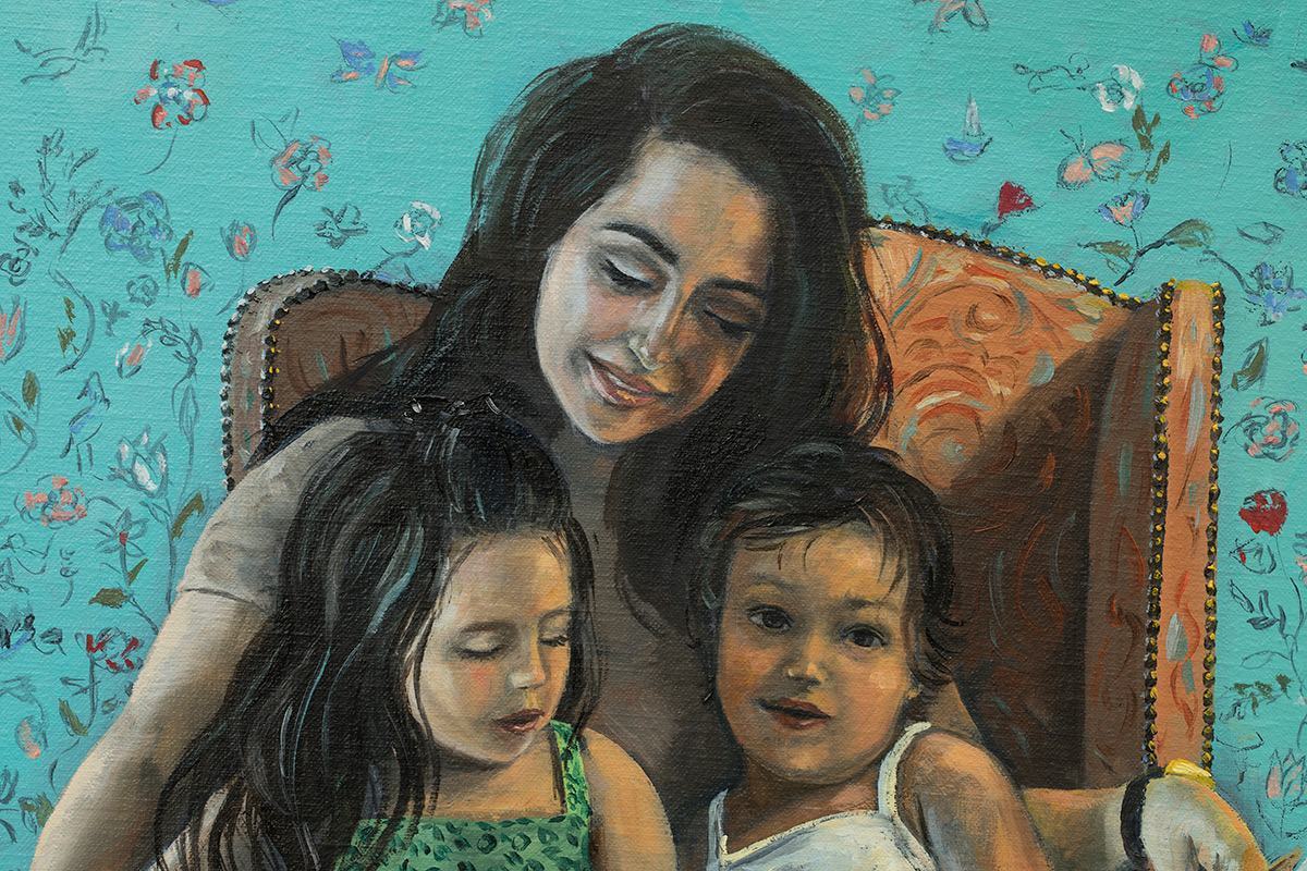 Vrouw met kinderen
